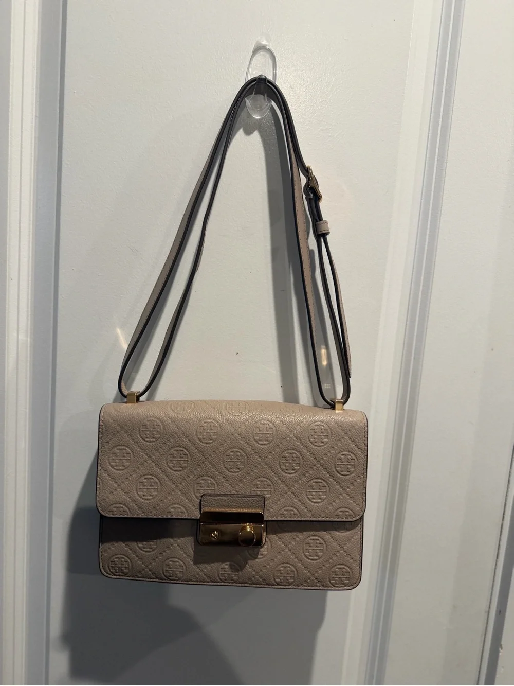 Tory Burch Blush Quilted Leather Chain Shoulder Bag